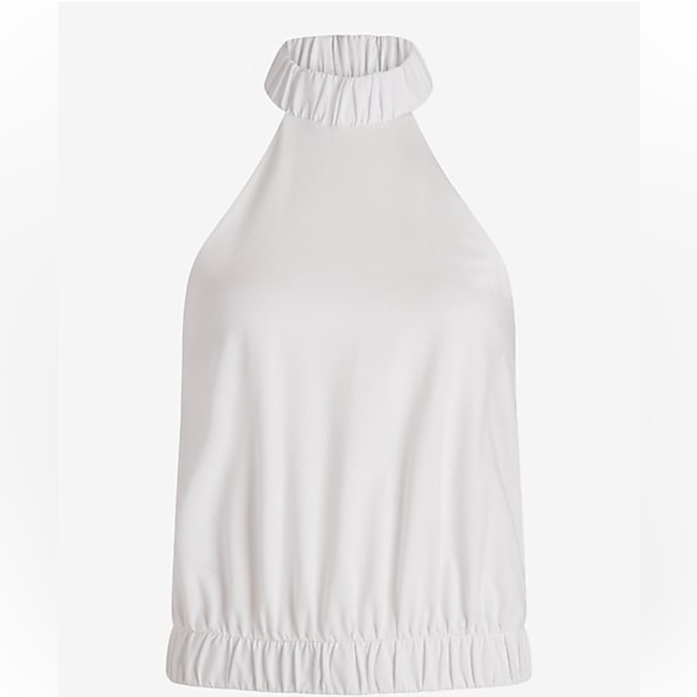 NWT Express Halter Neck Elastic Tank White XL